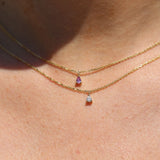 Eos Pear Shape Pink Sapphire Necklace