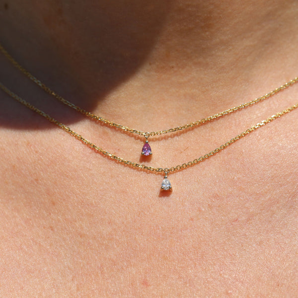 Eos Pear Shape Lab Diamond Necklace