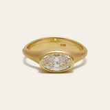 Nico Ring with Natural Moval Diamond - 18ct Gold