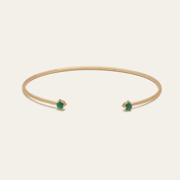 Emerald Gemini Cuff - 9ct Gold