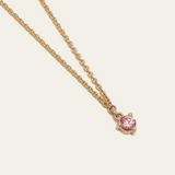 Fairy Pink Sapphire Necklace - 9ct Gold