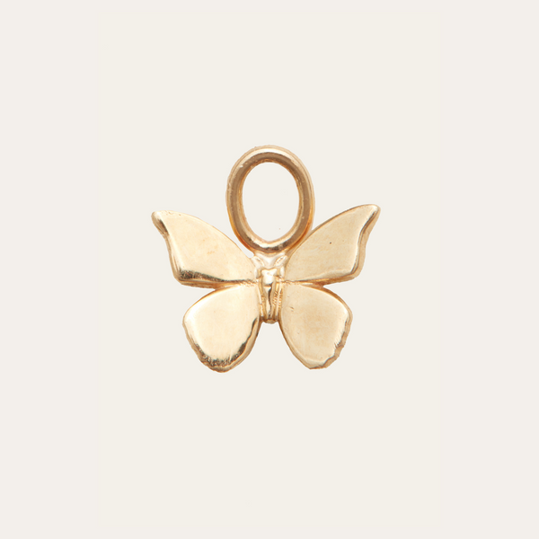 Butterfly Drop Charm - 9ct Gold