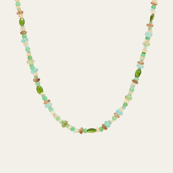 Green Bead Babe Necklace