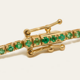 Emerald Spirit Tennis Bracelet - 14ct Gold