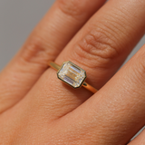 Bobbi with Lab Emerald Cut Diamond - 18ct Gold