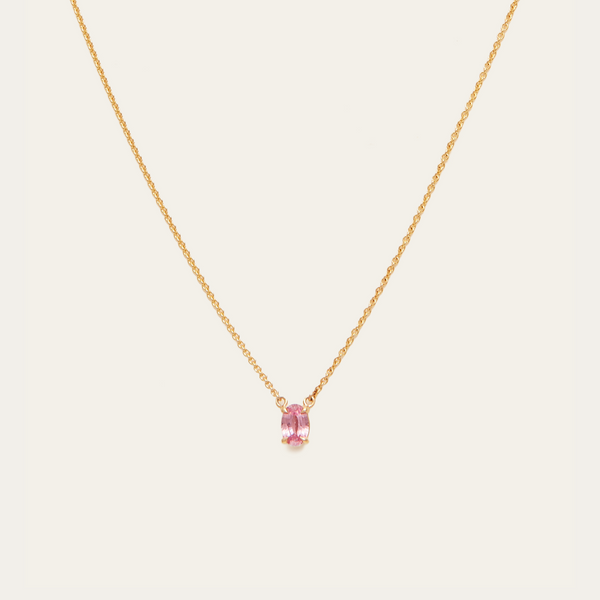 Roxy Necklace with 0.47ct Hot Pink Sapphire - 9ct Gold