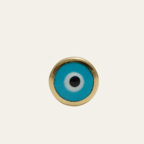 Tiny Evil Eye Stud - 14ct Gold