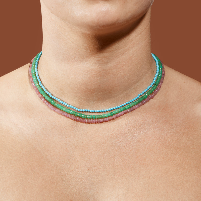 Tiny Turquoise Bead Necklace