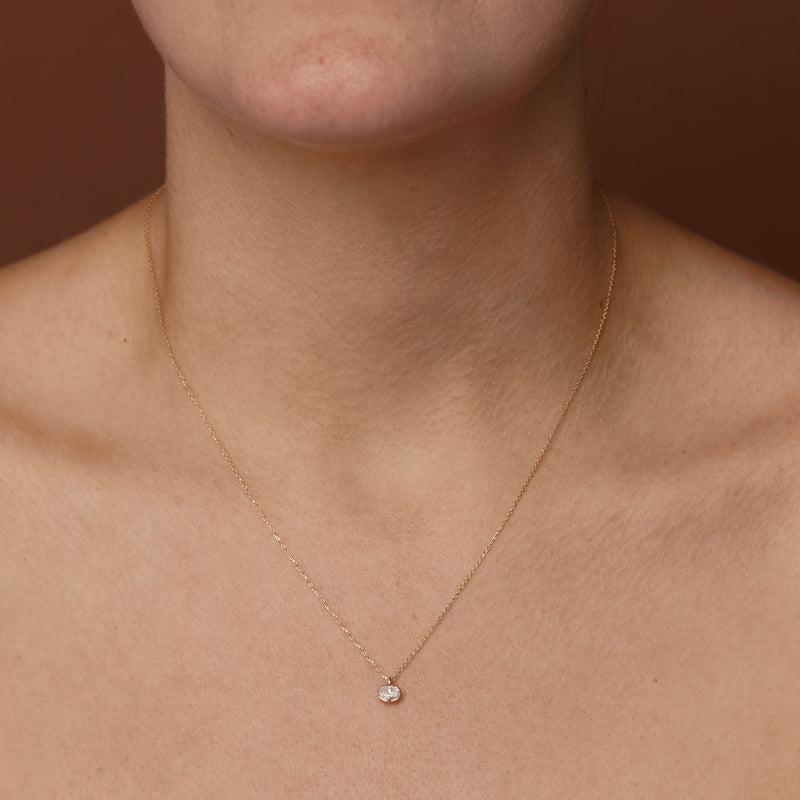 Zena Oval Lab Diamond Necklace