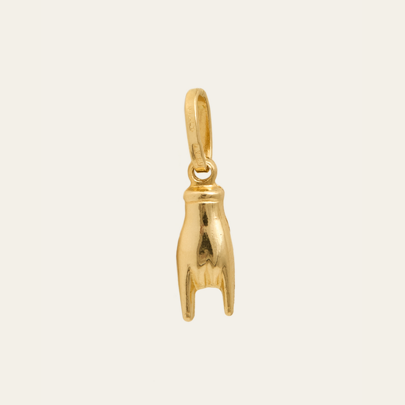 Mano Cornuto Charm - 14ct Gold