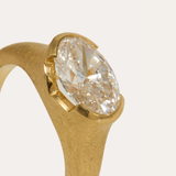 Celeste with Lab Oval Diamond