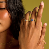 Atmos Ring with Ceylon Blue Sapphire