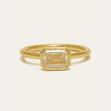 Bobbi with Lab Emerald Cut Diamond - 18ct Gold