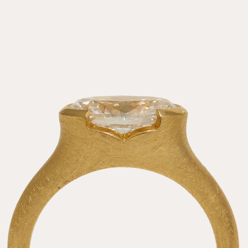 Celeste with Lab Oval Diamond