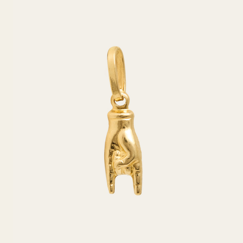 Mano Cornuto Charm - 14ct Gold