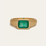 Nico Ring with Emerald Cut Emerald - 18ct Gold