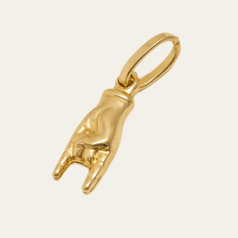 Mano Cornuto Charm - 14ct Gold