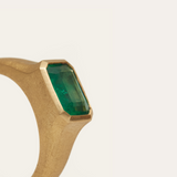 Nico Ring with Emerald Cut Emerald - 18ct Gold