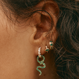Emerald Snake Drop Charm