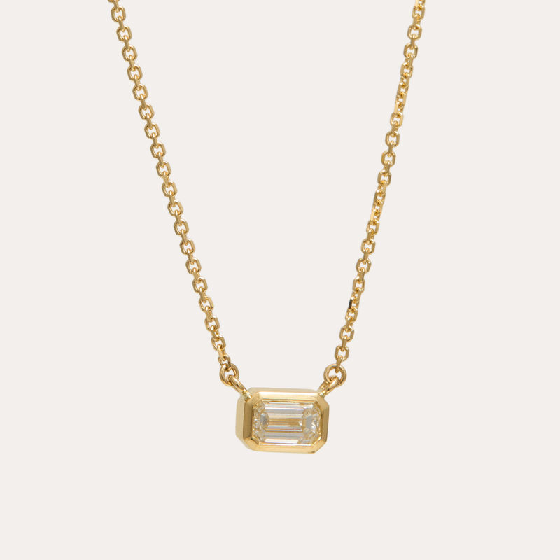 Sol Emerald Cut Lab Diamond Necklace