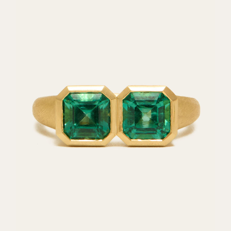 Medusa with Zambian Emeralds - 18ct Gold