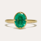 Venus Ring with Zambian Emerald