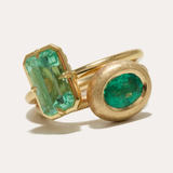 Palazzo Ring with Zambian Emerald
