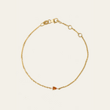 Eos Pear Shape Peach Sapphire Bracelet - 9ct Gold