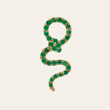 Emerald Snake Drop Charm
