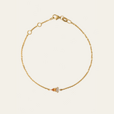 Lyra Peach Sapphire & Lab Diamond Bracelet - 9ct Gold