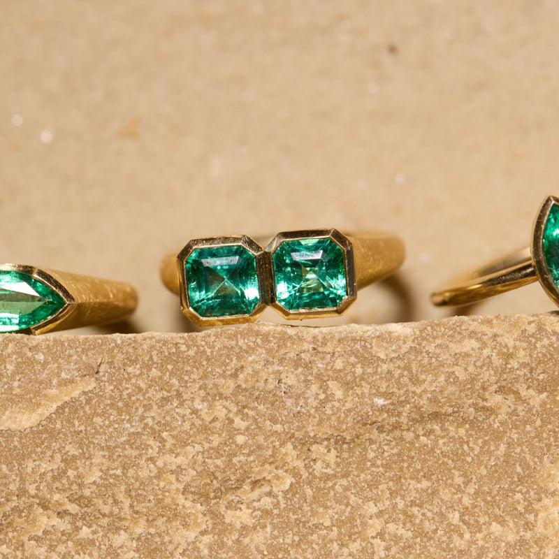 Medusa with Zambian Emeralds - 18ct Gold