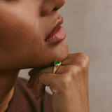 Nico with Oval Zambian Emerald - 18ct Gold