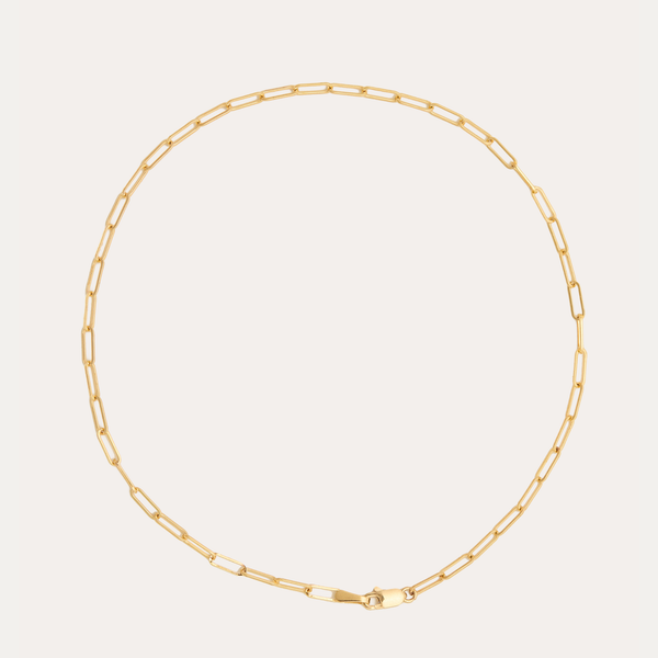 Petite Paperclip Chain Anklet