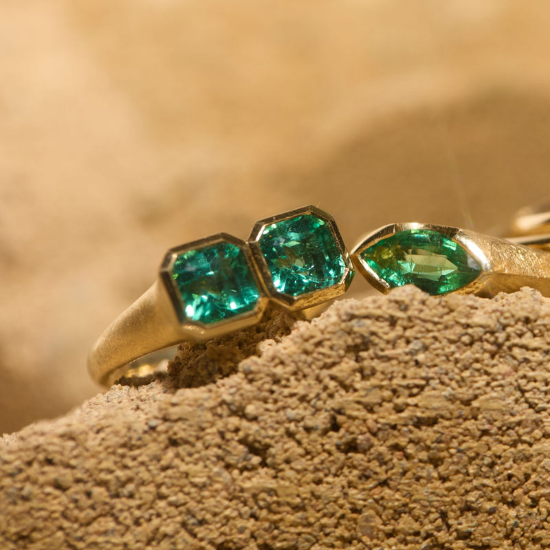 Medusa with Zambian Emeralds - 18ct Gold