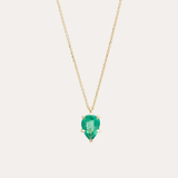 Maxima Necklace with Pear Zambian Emerald