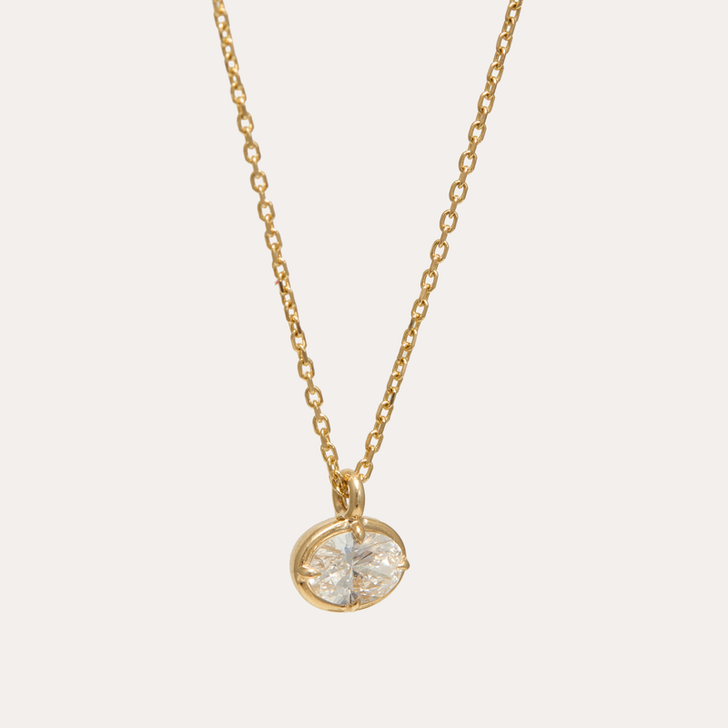 Zena Oval Lab Diamond Necklace
