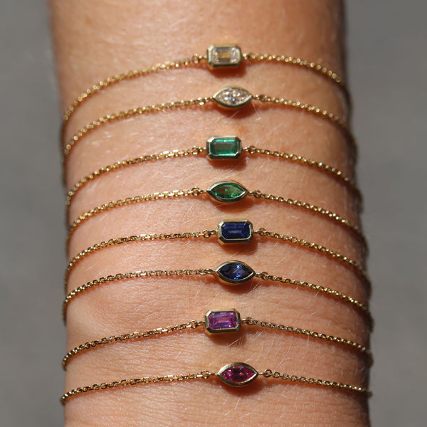 Sol Emerald Cut Emerald Bracelet