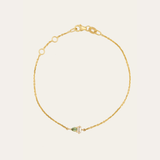 Lyra Green Sapphire & Lab Diamond Bracelet - 9ct Gold