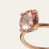 Fleur with Oval Morganite - 18ct Rose Gold