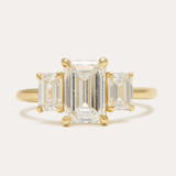 Odessa Ring with Emerald Cut Lab Diamonds