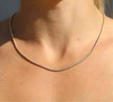 The Tennis Necklace Lab Diamond - 14ct Gold
