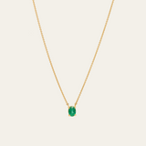 Roxy with Oval Zambian Emerald - 18ct Gold