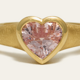 Nico Ring with Heart Shape Pink Sapphire - 18ct Gold