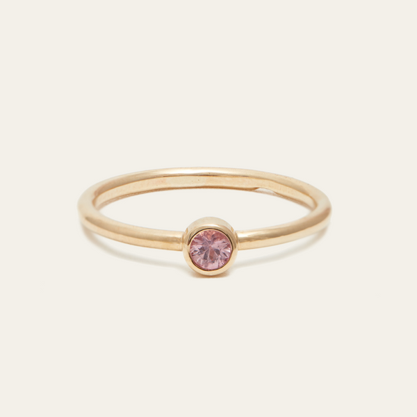 Neo Pink Sapphire Ring - 9ct Gold