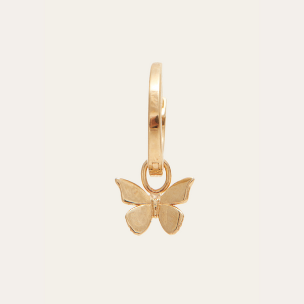 Butterfly Drop Charm - 9ct Gold