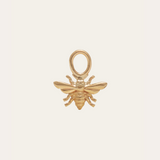 Tiny Honey Bee Drop Charm - 9ct Gold