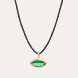 Olympia Necklace with Marquise Zambian Emerald