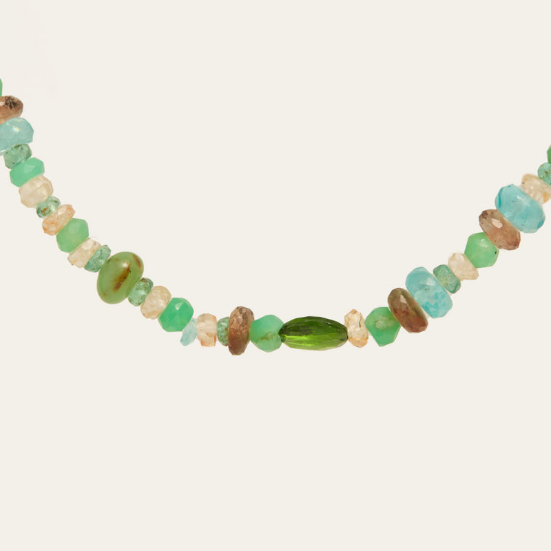 Green Bead Babe Necklace