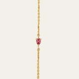 Eos Pear Shape Pink Sapphire Bracelet - 9ct Gold