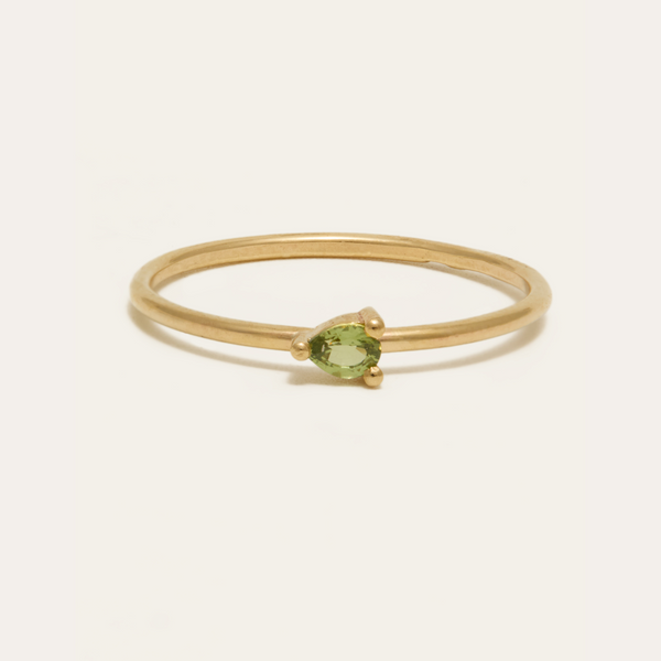 Eos Green Sapphire Ring - 9ct Gold